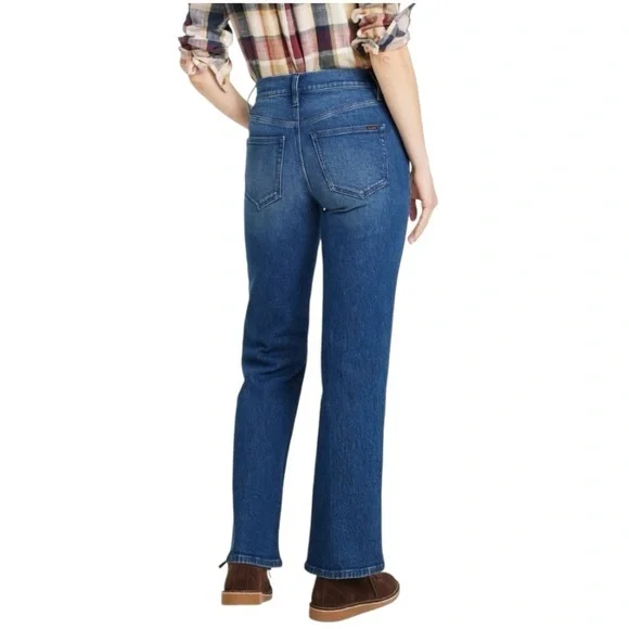 L.L. Bean Signature Original Fit Hi Rise Straight Leg 100% Cotton Jeans Women 10 - Picture 3 of 16